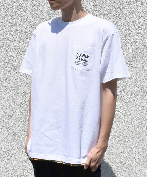 DOUBLE STEAL(ダブルスティール)の「Pocket Piping Tシャツ(Tシャツ/カットソー・メンズ・ホワイト系その他/ホワイト系その他2/ブラック系その他/ブラック系その他2・MEDIUM/LARGE/X-LARGE)」の13枚目の写真