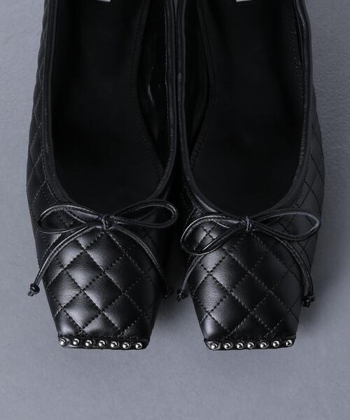 ＜CHEMBUR＞SQ STUDS バレエシューズ　チェンバー スタッズ CHEMBUR（チェンバー）の「＜CHEMBUR（チェンバー）＞スクエア