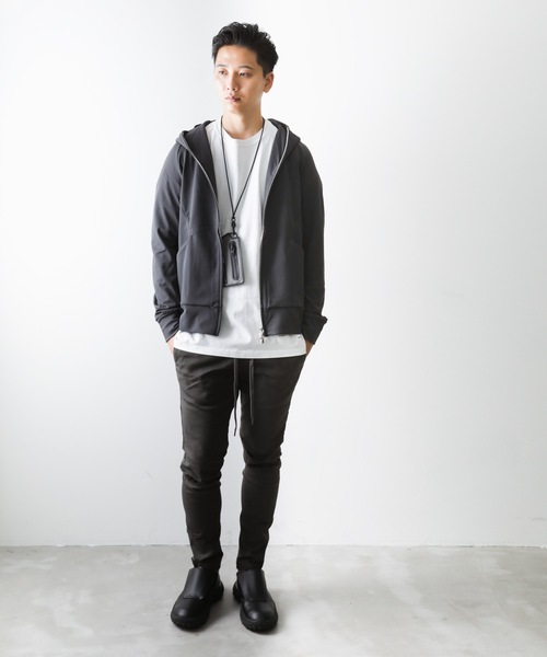 ATTACHMENT（アタッチメント）の「メリル裏起毛　ZIP UPパーカー（パーカー・メンズ・ブラック/ベージュ/グレー・1/2/3）」の16枚目の写真