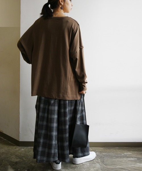 and it_(アンドイット)の「立体ネルチェック切替タックスカート(スカート・レディース・ブラック/グレー・FREE)」の22枚目の写真