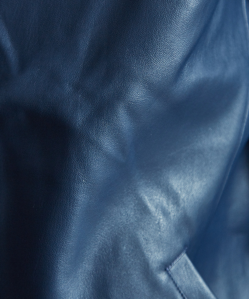 ABAHOUSE GRAY(アバハウスグレイ)の「【展開店舗限定】ネオレザー シングルライダース(ライダースジャケット・メンズ・ブラック/カーキ/ネイビー/グレイッシュベージュ・46/48/50)」の19枚目の写真