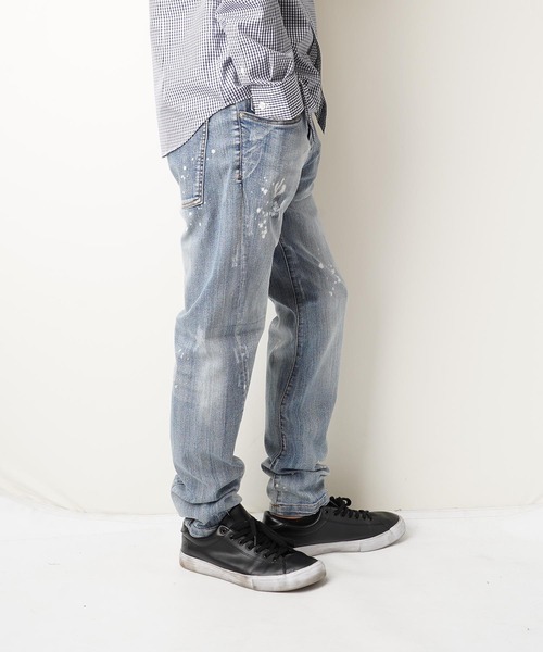 おしゃれスタ(オシャレスタ)の「ブリーチダメージ加工スキニーストレッチデニムパンツ(RE)(デニムパンツ・メンズ・A/B・M/L/XL)」の5枚目の写真