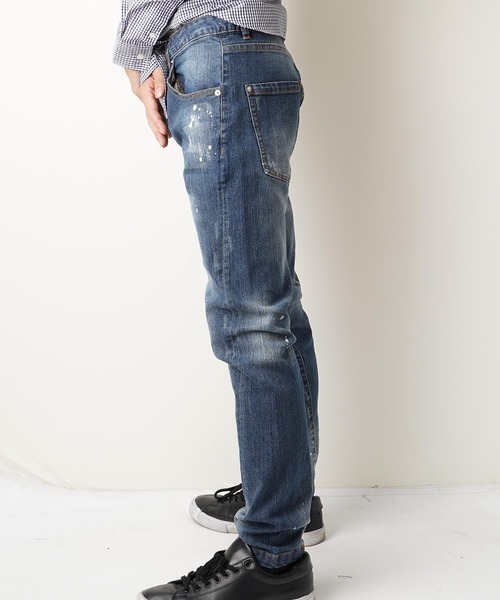 おしゃれスタ(オシャレスタ)の「ブリーチダメージ加工スキニーストレッチデニムパンツ(RE)(デニムパンツ・メンズ・A/B・M/L/XL)」の8枚目の写真