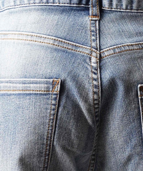 おしゃれスタ(オシャレスタ)の「ブリーチダメージ加工スキニーストレッチデニムパンツ(RE)(デニムパンツ・メンズ・A/B・M/L/XL)」の6枚目の写真