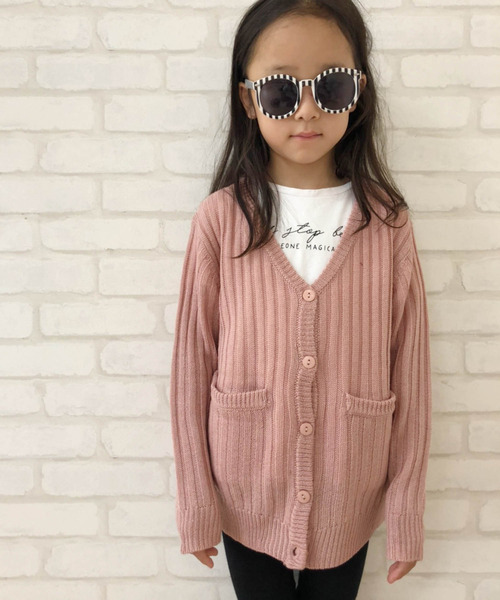 セール リブ編み カーディガン キッズ カーディガン ボレロ The Casual カジュアル のファッション通販 Zozotown