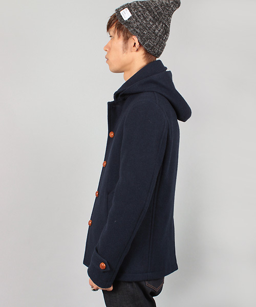 MEN'S BIGI(メンズビギ)の「2WAYフーデッドジャケット/wool mosser(ダッフルコート・メンズ・ブラック/ネイビー/キャメル・LL/LARGE/MEDIUM/SMALL)」の15枚目の写真