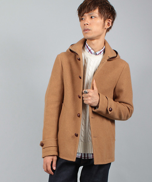 MEN'S BIGI(メンズビギ)の「2WAYフーデッドジャケット/wool mosser(ダッフルコート・メンズ・ブラック/ネイビー/キャメル・LL/LARGE/MEDIUM/SMALL)」の17枚目の写真
