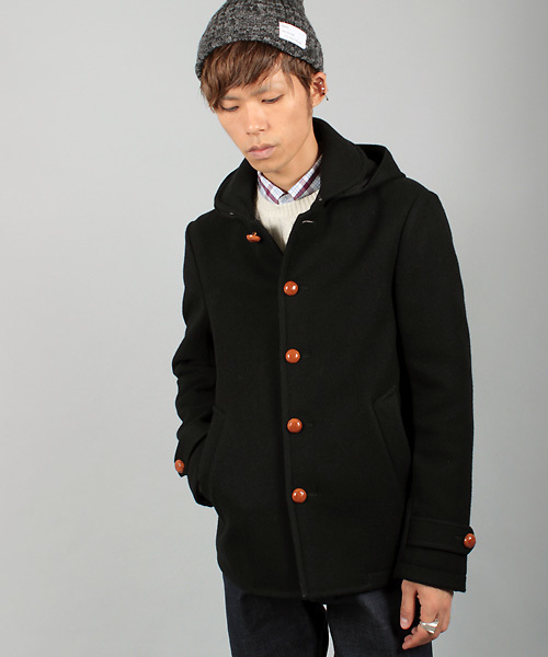 MEN'S BIGI(メンズビギ)の「2WAYフーデッドジャケット/wool mosser(ダッフルコート・メンズ・ブラック/ネイビー/キャメル・LL/LARGE/MEDIUM/SMALL)」の7枚目の写真
