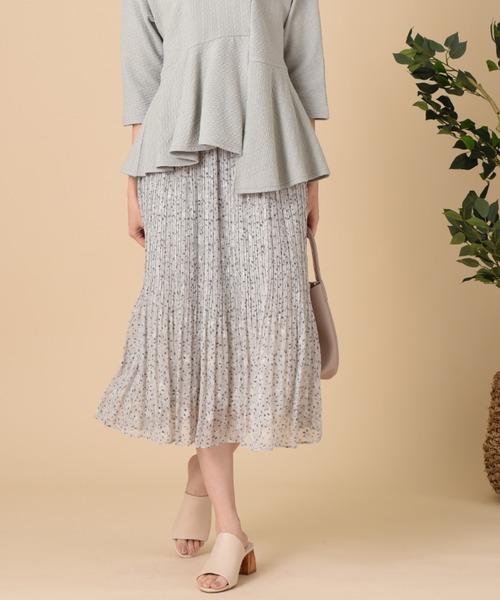 INTERPLANET（インタープラネット）の「スタージャガードプリーツスカート（スカート・レディース・ブラック/グリーン/オフホワイト・FREE）」の3枚目の写真