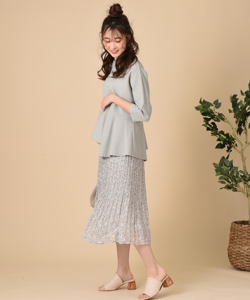 INTERPLANET（インタープラネット）の「スタージャガードプリーツスカート（スカート・レディース・ブラック/グリーン/オフホワイト・FREE）」の6枚目の写真