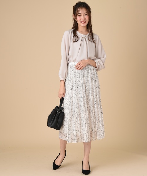 INTERPLANET（インタープラネット）の「スタージャガードプリーツスカート（スカート・レディース・ブラック/グリーン/オフホワイト・FREE）」の9枚目の写真