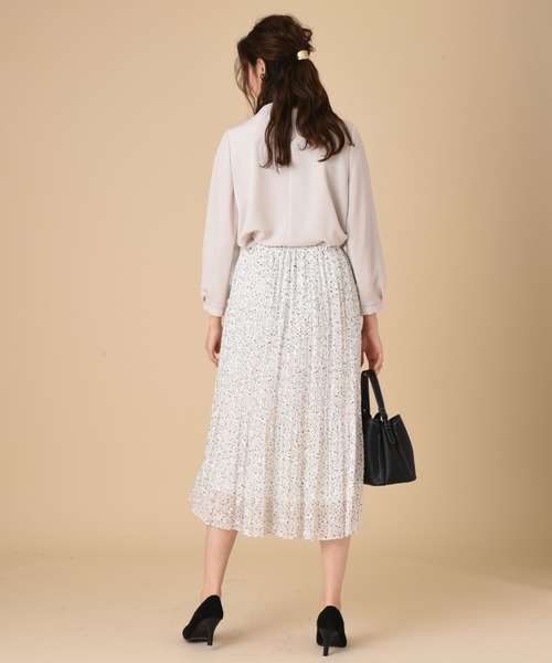 INTERPLANET（インタープラネット）の「スタージャガードプリーツスカート（スカート・レディース・ブラック/グリーン/オフホワイト・FREE）」の10枚目の写真