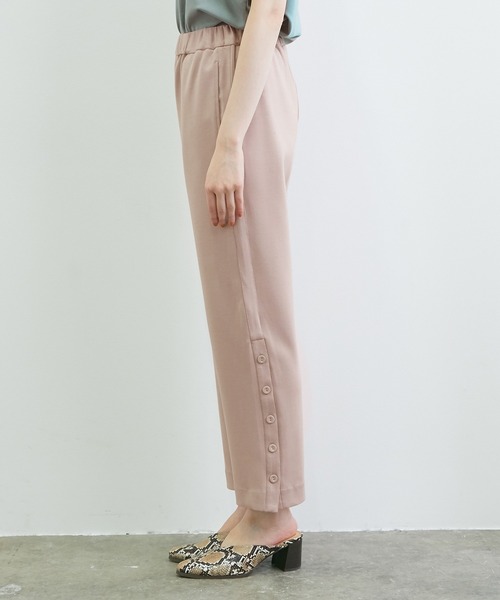 VIS(ビス)の「【スフレタッチ】ダンボールニットサイドスリットパンツ(その他パンツ・レディース・ブラック/キャメル・FREE)」の7枚目の写真