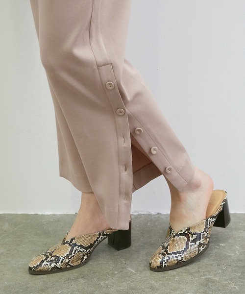 VIS(ビス)の「【スフレタッチ】ダンボールニットサイドスリットパンツ(その他パンツ・レディース・ブラック/キャメル・FREE)」の13枚目の写真