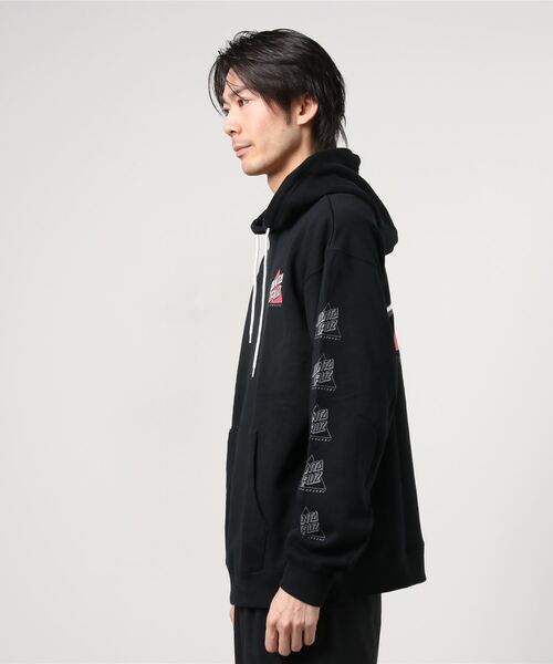 【希少】 限定 サンタクルーズ バック プリント パーカー M ブラック 古着 SANTACRUZ サンタクルーズ パーカー プルオーバー キッズ