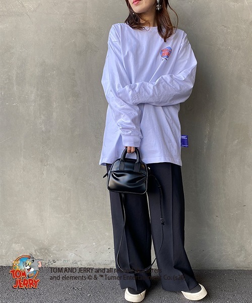 B ONE SOUL（ビーワンソウル）の「【WEB限定】[SEQUENCE BY B-ONE-SOUL/シークエンス] トムとジェリー バックプリントTシャツ（Tシャツ/カットソー・レディース・ホワイト/ブラック/パープル・L/XL/M）」の21枚目の写真