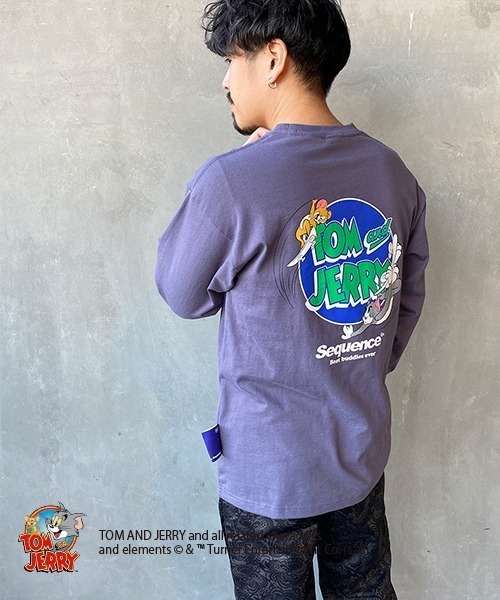 B ONE SOUL（ビーワンソウル）の「【WEB限定】[SEQUENCE BY B-ONE-SOUL/シークエンス] トムとジェリー バックプリントTシャツ（Tシャツ/カットソー・レディース・ホワイト/ブラック/パープル・L/XL/M）」の19枚目の写真