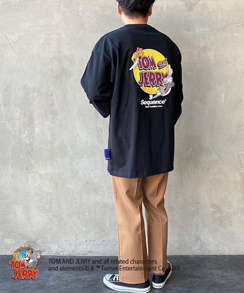 B ONE SOUL（ビーワンソウル）の「【WEB限定】[SEQUENCE BY B-ONE-SOUL/シークエンス] トムとジェリー バックプリントTシャツ（Tシャツ/カットソー・レディース・ホワイト/ブラック/パープル・L/XL/M）」の20枚目の写真