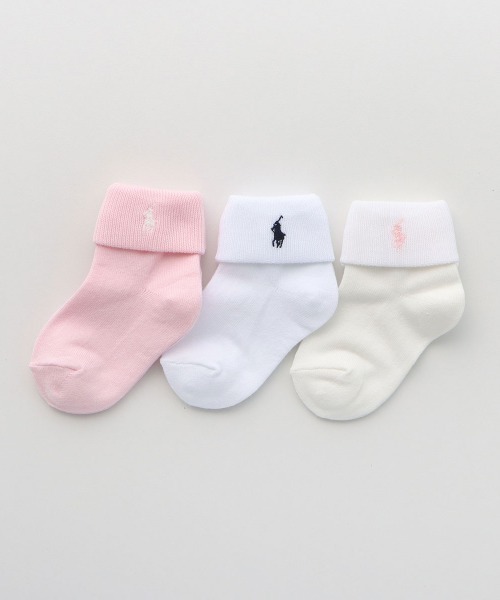 POLO RALPH LAUREN（ポロ ラルフ ローレン）の「POLO RALPH LAUREN I&T ワンポイント 三つ折り キッズソックス 04835565（ソックス/靴下・キッズ・ピンク/ホワイト/ピンク系その他/オフホワイト・13-15cm/16-18cm/11-13cm/18-20cm）」の11枚目の写真
