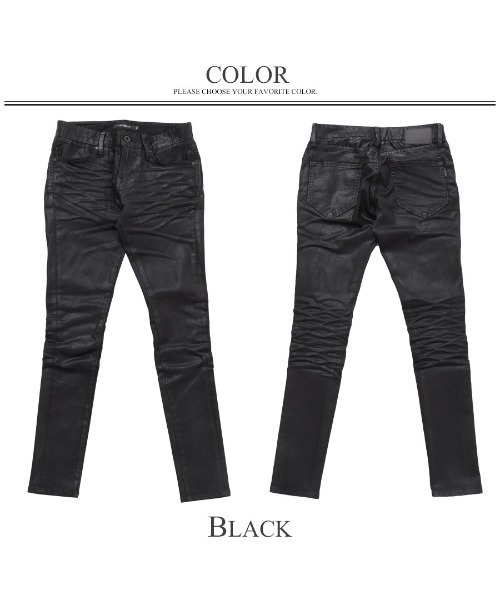 CIVARIZE（シヴァーライズ）の「『CIVARIZE/シヴァーライズ』コーティングストレッチスキニーパンツ（デニムパンツ・メンズ・ブラック・S/L/M/XL）」の10枚目の写真