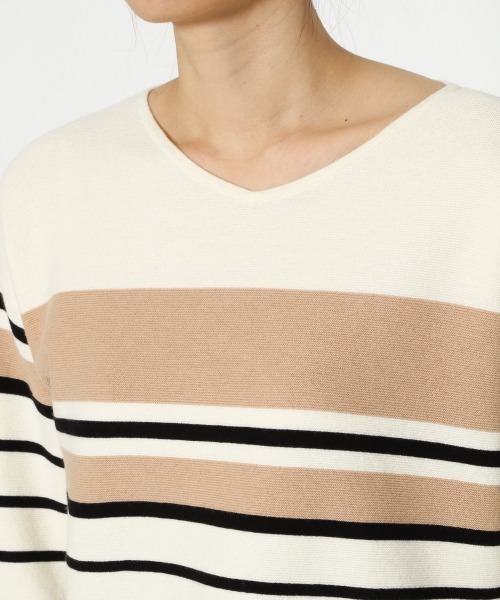 GLOBAL WORK（グローバルワーク）の「トリプルイージーVネックプルオーバー/924437（ニット/セーター・レディース・ベージュ系その他3/ベージュ/ライトブルー/ホワイト/ライトグレー/パープル系その他2/ライトベージュ/ネイビー・SMALL/MEDIUM/LARGE）」の20枚目の写真