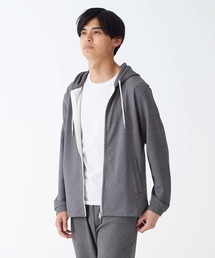 【BLUE STANDARD】ドライワッフルフルジップパーカー ツーマイル/ルームウェアとしてもおすすめ 制菌/防臭加工 速乾性 ストレッチ素材 セットアップ対応品番