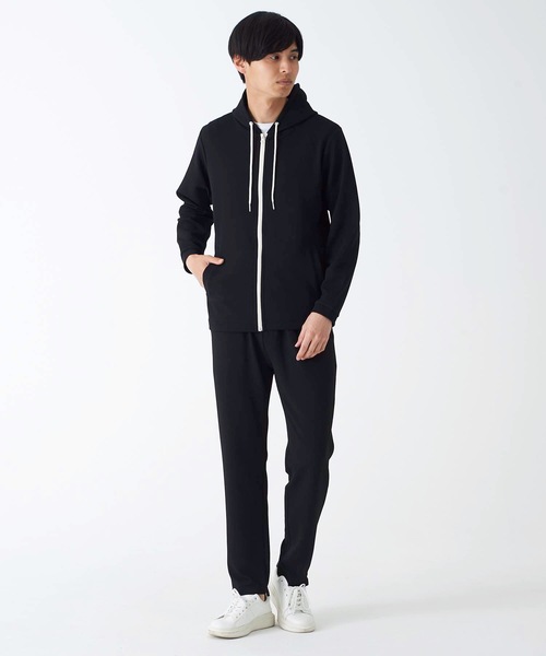 Blue Standard (ブルースタンダード)の「【BLUE STANDARD】ドライワッフルフルジップパーカー ツーマイル/ルームウェアとしてもおすすめ 制菌/防臭加工 速乾性 ストレッチ素材 セットアップ対応品番(パーカー・メンズ・ブラック/ネイビー/杢グレー・MEDIUM/LARGE/X-LARGE)」の10枚目の写真