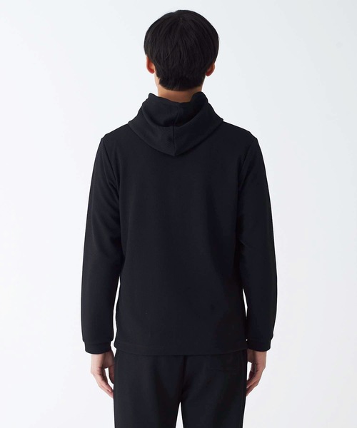Blue Standard (ブルースタンダード)の「【BLUE STANDARD】ドライワッフルフルジップパーカー ツーマイル/ルームウェアとしてもおすすめ 制菌/防臭加工 速乾性 ストレッチ素材 セットアップ対応品番(パーカー・メンズ・ブラック/ネイビー/杢グレー・MEDIUM/LARGE/X-LARGE)」の15枚目の写真