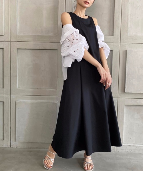 セール 21s S New Arrival T Cブロードノースリーブaラインワンピース ワンピース Moment モーメントプラス のファッション通販 Zozotown