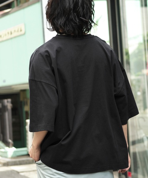 KANGOL(カンゴール)の「KANGOL/カンゴール 別注 ビッグシルエット ロゴピスネーム ポケット半袖Tシャツ 無地T トップス Tシャツ(Tシャツ/カットソー・メンズ・ホワイト/ライトブルー/ブラック/マスタード/ベージュ系その他/グリーン系その他/パープル系その他・M/L)」の21枚目の写真