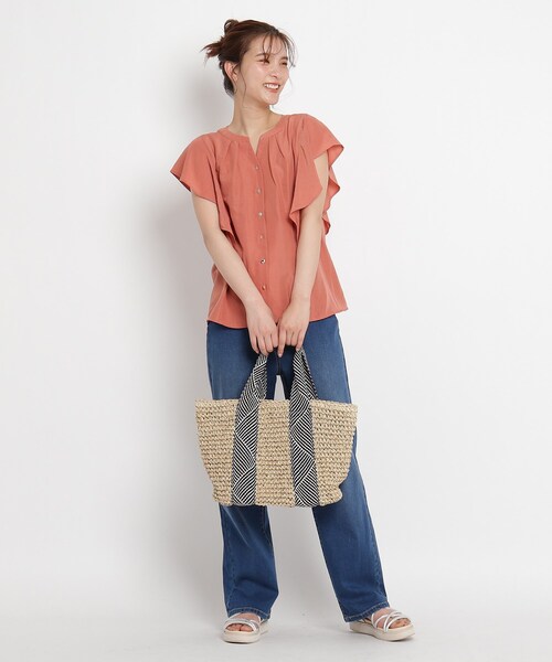 grove(グローブ)の「◆コードラメペーパートート(トートバッグ・レディース・ベージュ/グレー/カーキ/アイボリー・00)」の9枚目の写真