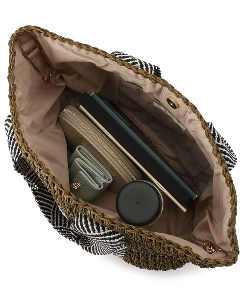 grove(グローブ)の「◆コードラメペーパートート(トートバッグ・レディース・ベージュ/グレー/カーキ/アイボリー・00)」の5枚目の写真