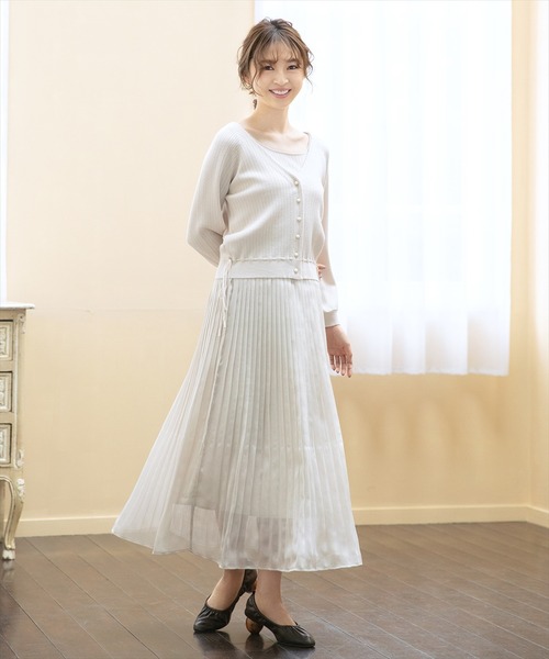 WILLSELECTION（ウィルセレクション）の「クリスタル楊柳プリーツスカート（スカート・レディース・アイボリー/ラベンダー/ピンク・MEDIUM）」の4枚目の写真