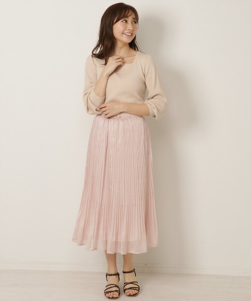 WILLSELECTION（ウィルセレクション）の「クリスタル楊柳プリーツスカート（スカート・レディース・アイボリー/ラベンダー/ピンク・MEDIUM）」の12枚目の写真