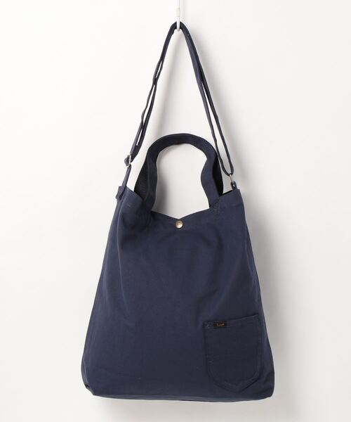 Lee（リー）の「【LEE】 BIG2WAY TOTEBAG（トートバッグ・レディース・インディゴブルー/グレー/ホワイト/カーキ/ブルー系その他・FREE）」の6枚目の写真