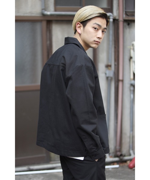 CREARE -LINO-（クレアーレリノ）の「オーバーサイズ ツイル タックジャケット（デニムジャケット・メンズ・ダークグレー/ネイビー/ブラック・FREE）」の15枚目の写真