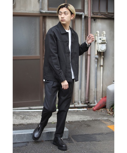 CREARE -LINO-（クレアーレリノ）の「オーバーサイズ ツイル タックジャケット（デニムジャケット・メンズ・ダークグレー/ネイビー/ブラック・FREE）」の8枚目の写真