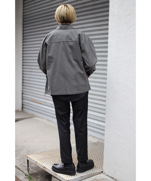 CREARE -LINO-（クレアーレリノ）の「オーバーサイズ ツイル タックジャケット（デニムジャケット・メンズ・ダークグレー/ネイビー/ブラック・FREE）」の17枚目の写真