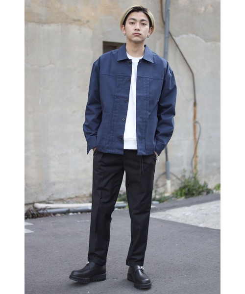 CREARE -LINO-（クレアーレリノ）の「オーバーサイズ ツイル タックジャケット（デニムジャケット・メンズ・ダークグレー/ネイビー/ブラック・FREE）」の18枚目の写真