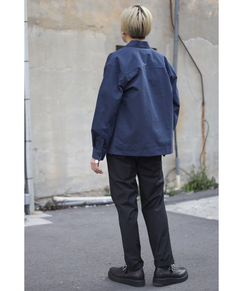CREARE -LINO-（クレアーレリノ）の「オーバーサイズ ツイル タックジャケット（デニムジャケット・メンズ・ダークグレー/ネイビー/ブラック・FREE）」の22枚目の写真