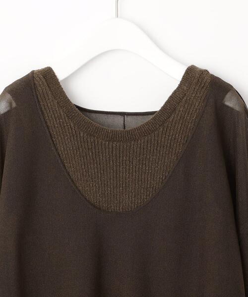 green label relaxing（グリーンレーベルリラクシング）の「＜ EMMEL REFINES（エメル リファインズ） ＞EM シアー×アメスリ マルチウェイ セット（その他トップス・レディース・ダークブラウン/ベージュ/ライム・FREE）」の4枚目の写真