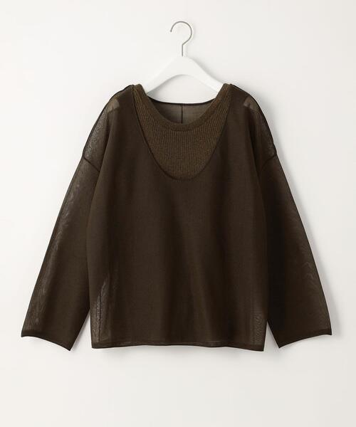 green label relaxing（グリーンレーベルリラクシング）の「＜ EMMEL REFINES（エメル リファインズ） ＞EM シアー×アメスリ マルチウェイ セット（その他トップス・レディース・ダークブラウン/ベージュ/ライム・FREE）」の19枚目の写真