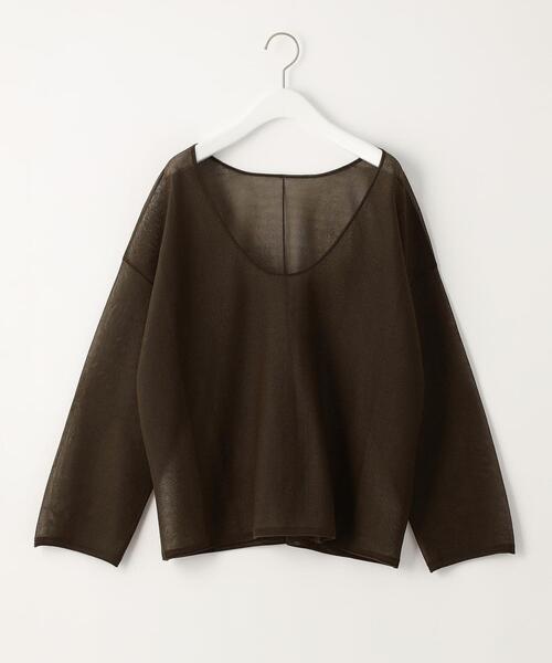 green label relaxing（グリーンレーベルリラクシング）の「＜ EMMEL REFINES（エメル リファインズ） ＞EM シアー×アメスリ マルチウェイ セット（その他トップス・レディース・ダークブラウン/ベージュ/ライム・FREE）」の5枚目の写真