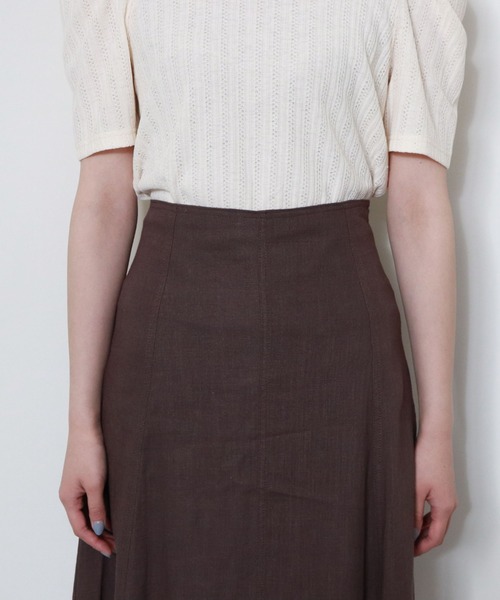 archives(アルシーヴ)の「麻混バックレースアップスカート(スカート・レディース・アイボリー/グリーン系その他/チャコールグレー/ブルー/ブラック/パープル・MEDIUM)」の20枚目の写真
