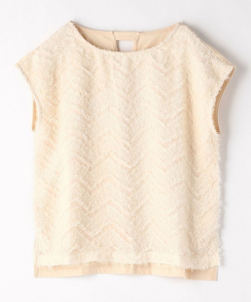 NICOLE white（ニコルホワイト）の「フロントフリンジジャガードブラウス（シャツ/ブラウス・レディース・オフホワイト/サックスブルー・FREE）」の16枚目の写真