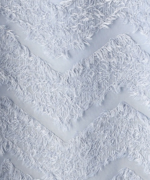 NICOLE white（ニコルホワイト）の「フロントフリンジジャガードブラウス（シャツ/ブラウス・レディース・オフホワイト/サックスブルー・FREE）」の17枚目の写真