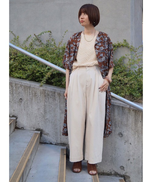 NICOLE white（ニコルホワイト）の「フロントフリンジジャガードブラウス（シャツ/ブラウス・レディース・オフホワイト/サックスブルー・FREE）」の15枚目の写真