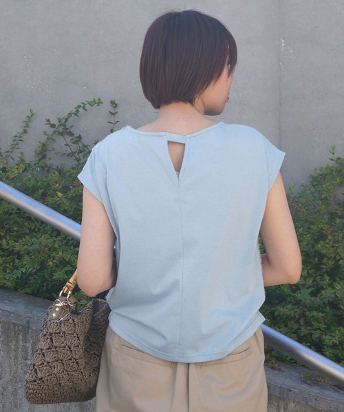 NICOLE white（ニコルホワイト）の「フロントフリンジジャガードブラウス（シャツ/ブラウス・レディース・オフホワイト/サックスブルー・FREE）」の8枚目の写真