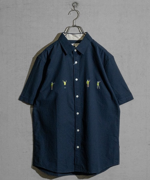 Candy Fantasy(キャンディーファンタジー)の「【a】オックス チェスト刺繍半袖シャツ(シャツ/ブラウス・メンズ・サックスブルー/ホワイト系その他/ホワイト/ネイビー/マルチ/ネイビー系/ミント/ベージュ系その他/ベージュ・LARGE/X-LARGE/MEDIUM)」の8枚目の写真