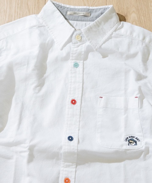 Candy Fantasy(キャンディーファンタジー)の「【a】オックス チェスト刺繍半袖シャツ(シャツ/ブラウス・メンズ・サックスブルー/ホワイト系その他/ホワイト/ネイビー/マルチ/ネイビー系/ミント/ベージュ系その他/ベージュ・LARGE/X-LARGE/MEDIUM)」の2枚目の写真